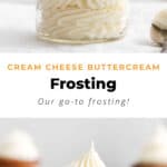 Cream cheese buttercream frosting.
