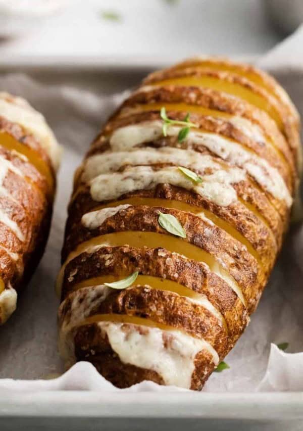 Air fryer hasselback potatoes.