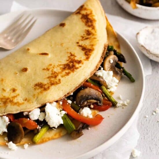 Goat cheese crepes.