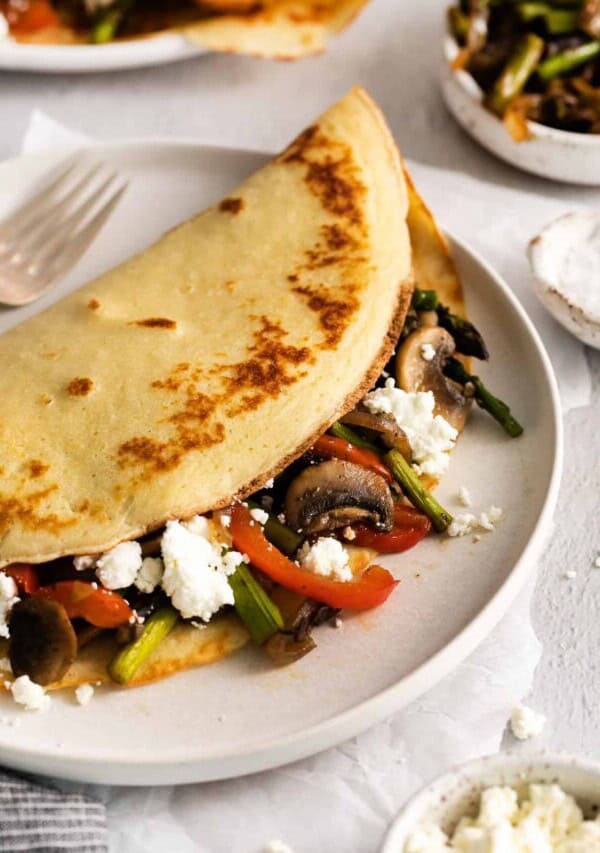 Goat cheese crepes.