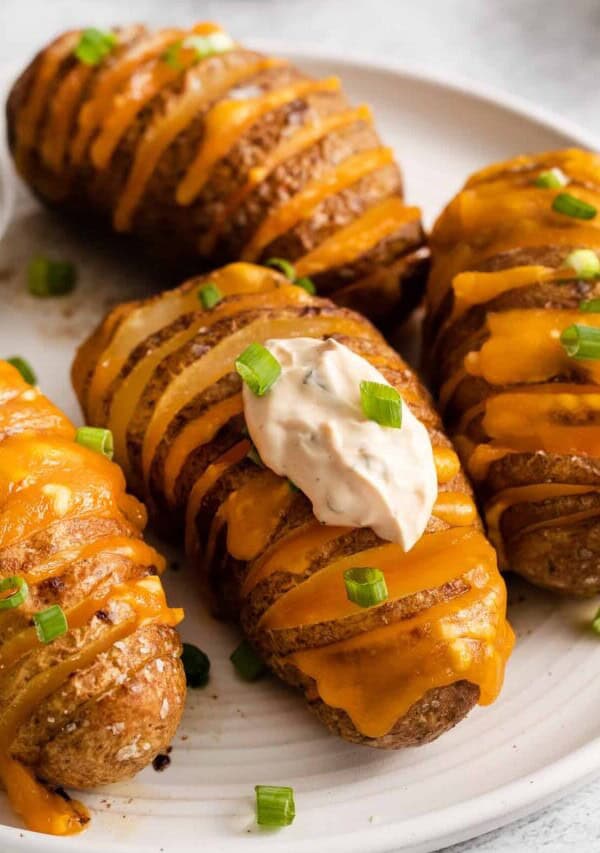 Cheesy Hasselback Potatoes