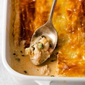 Chicken pot pie casserole.