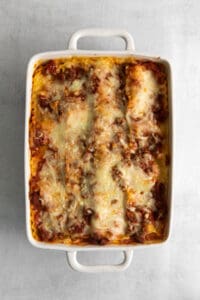 Baked cottage cheese lasagna.