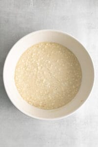 Cottage cheese mixture in a bowl.