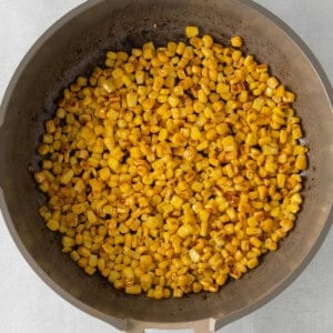 corn in skillet.