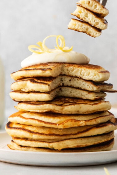 Lemon ricotta pancakes.