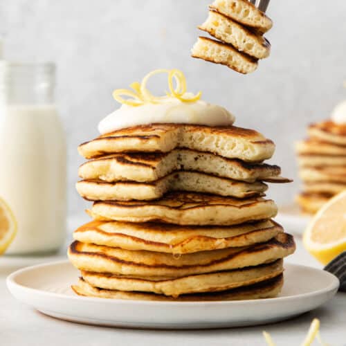 Lemon ricotta pancakes.