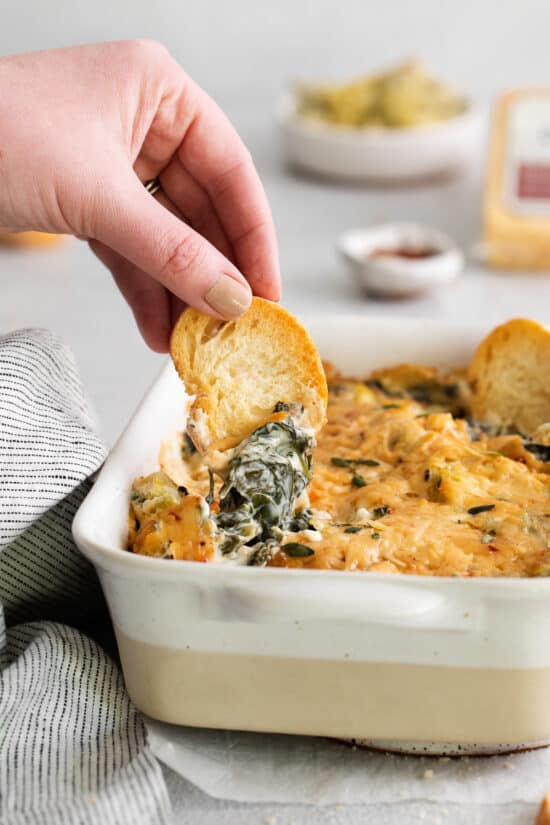 Spinach Artichoke Dip - The Cheese Knees