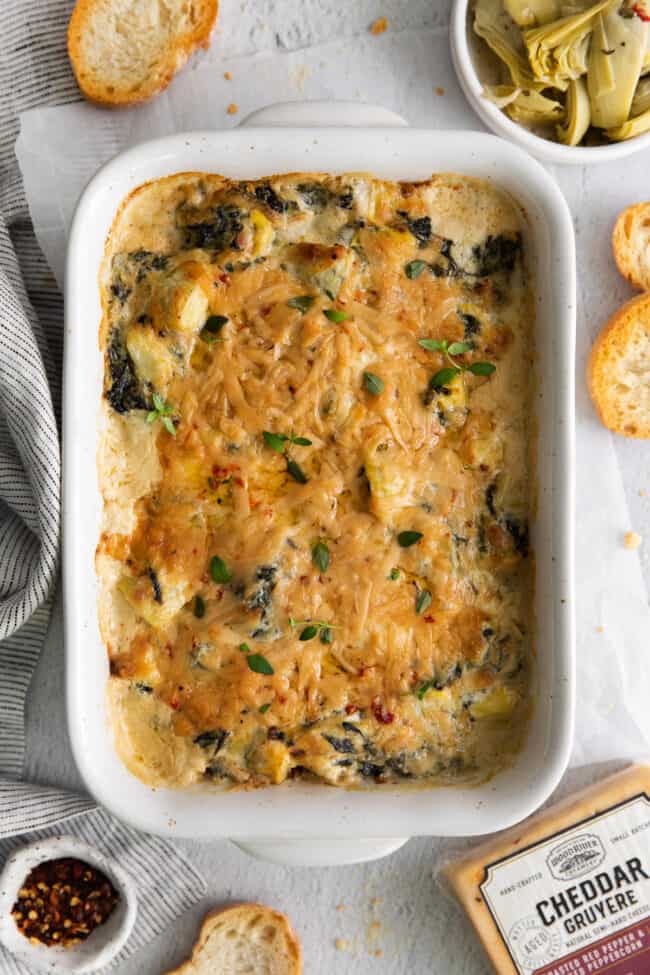 Spinach Artichoke Dip - The Cheese Knees
