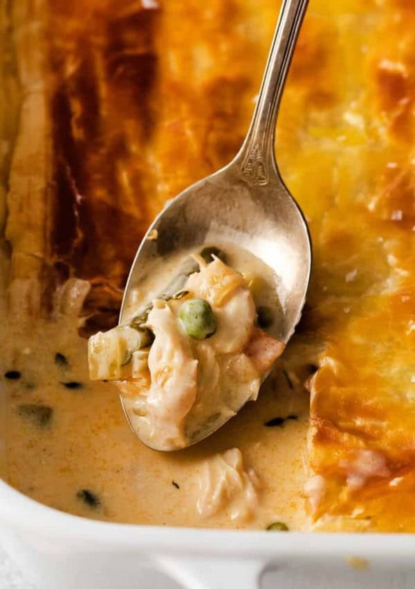 Chicken pot pie casserole.