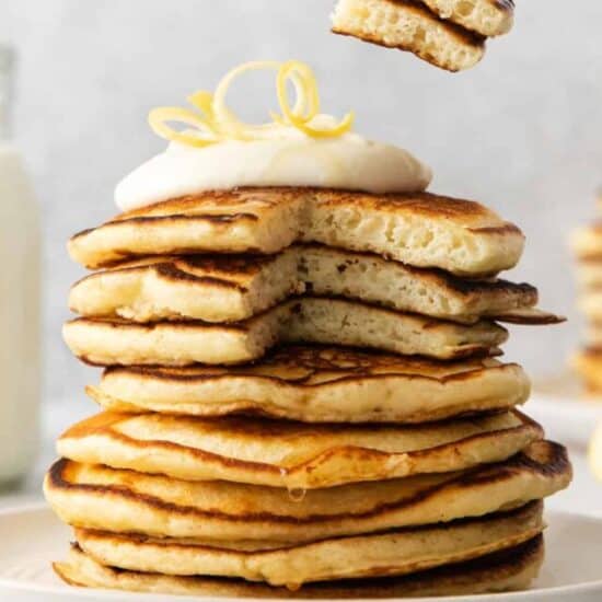 Lemon ricotta pancakes.