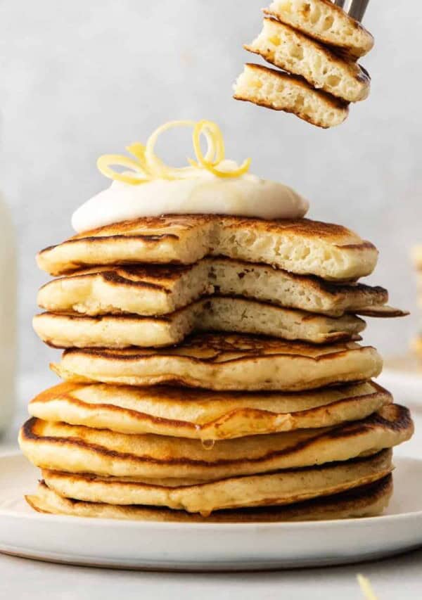 Lemon ricotta pancakes.