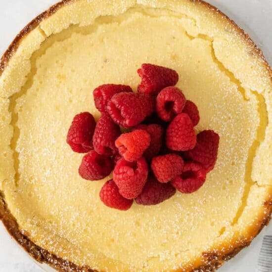 Ricotta cheesecake.