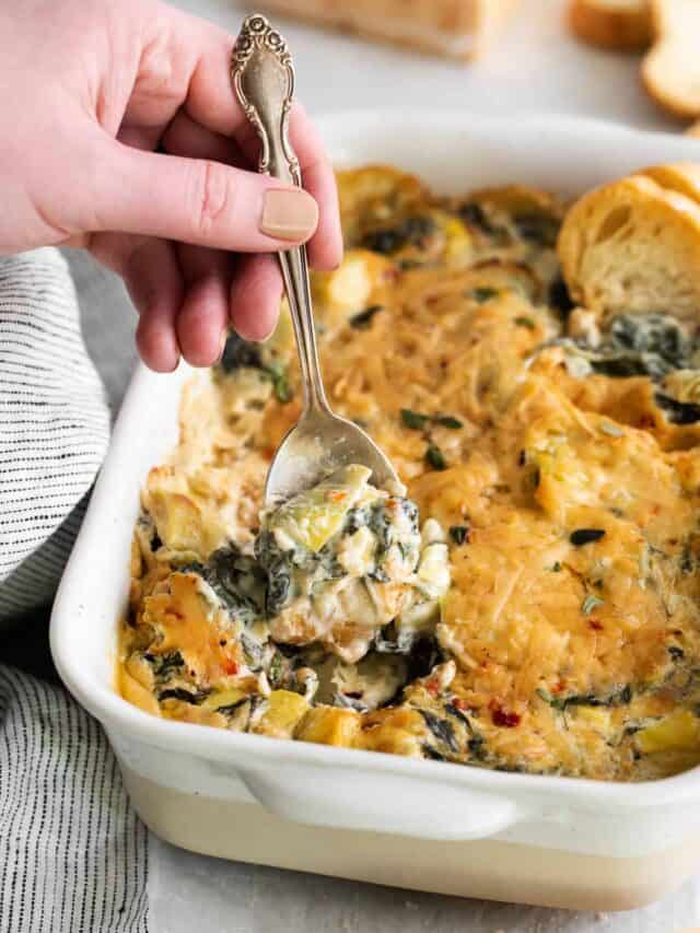 Spinach Artichoke Dip - Cheese Knees