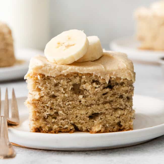 Banana Cake with Cream Cheese Frosting - The Cheese Knees