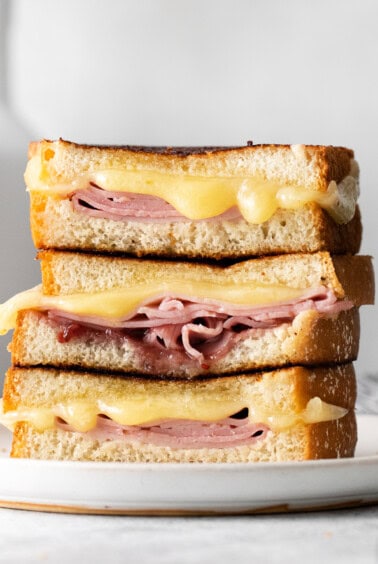 Grilled ham and cheese.