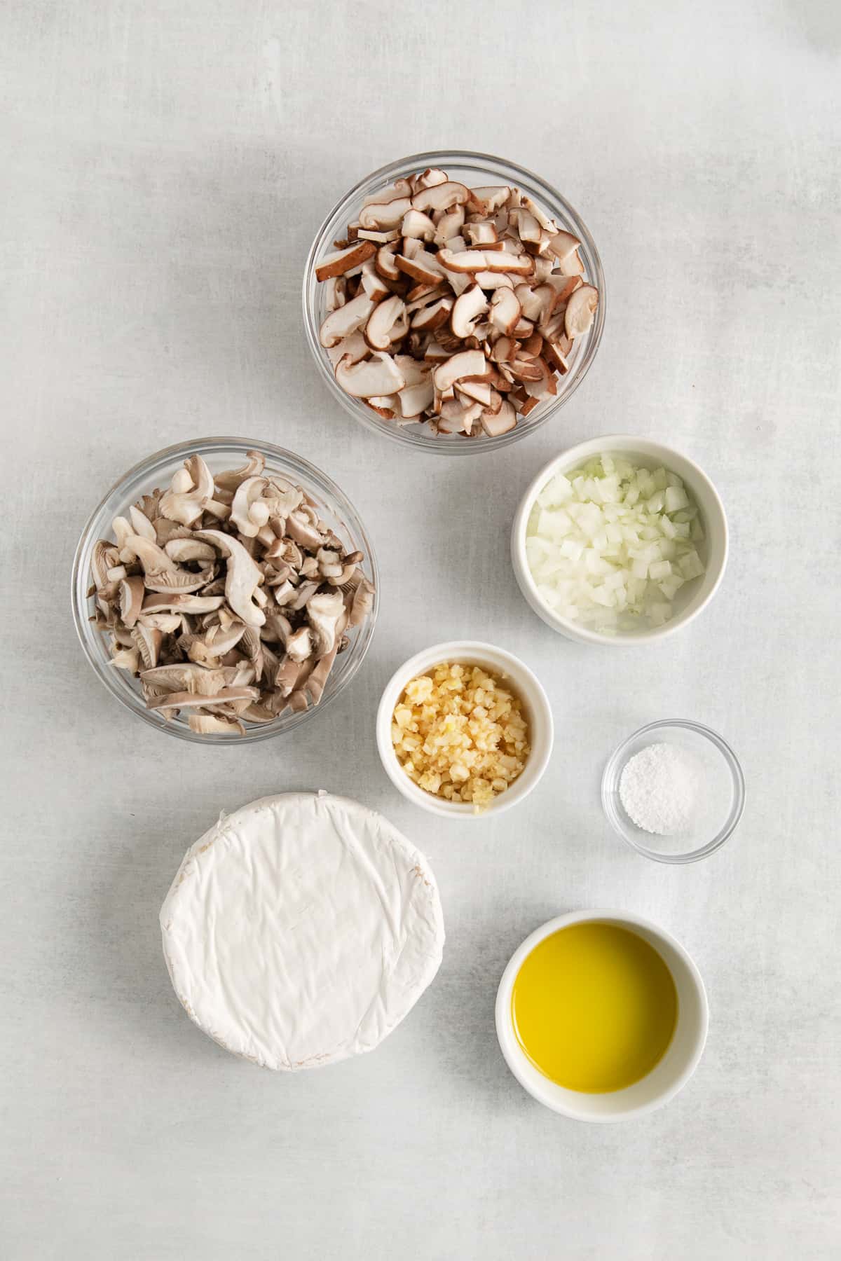 Ingredients for mushroom ravioli.