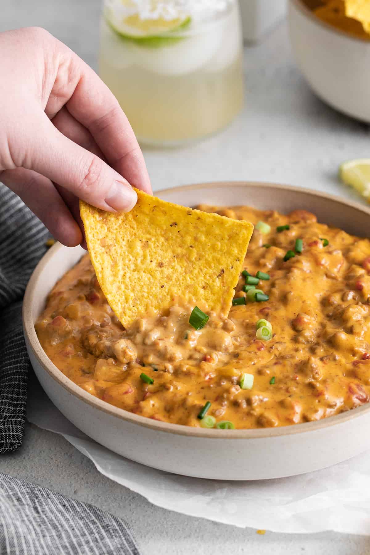 Rotel dip on a chip.