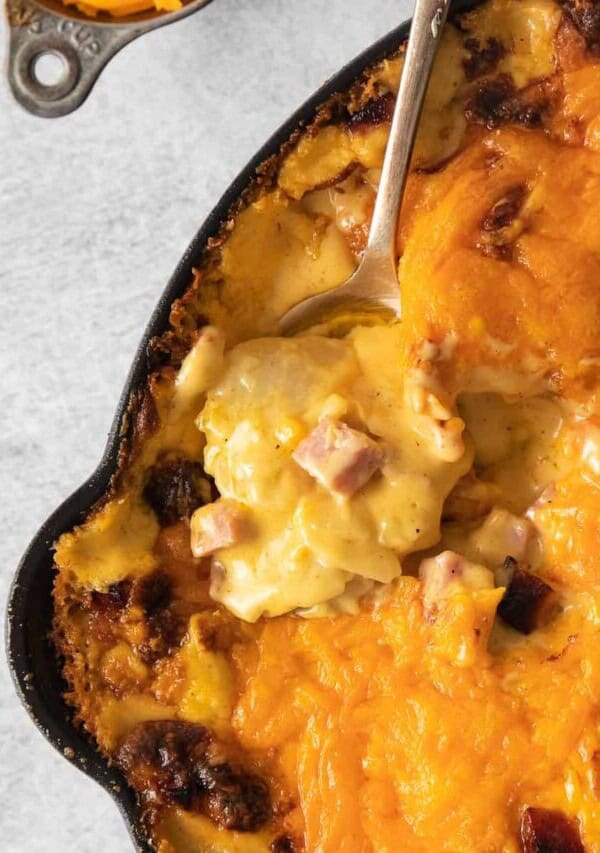 Ham and scalloped potatoes.