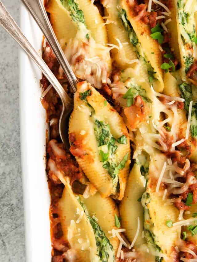 Stuffed Shells with Meat Sauce Cheese Knees