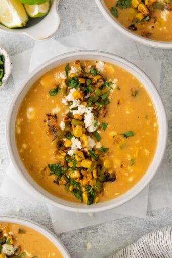 Mexican Street Corn Soup - The Cheese Knees