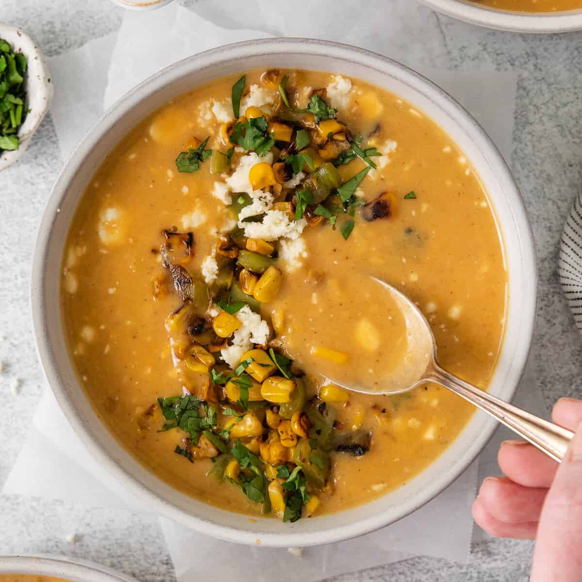 Mexican Street Corn Soup - The Cheese Knees