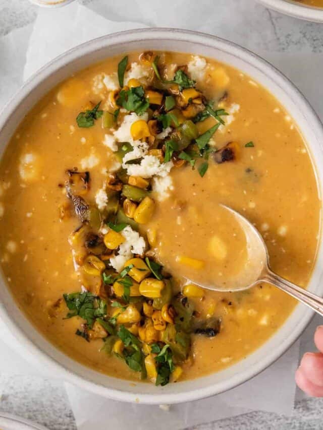 Mexican Street Corn Soup - Cheese Knees