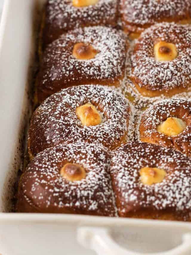 Stuffed Hawaiian Roll French Toast Cheese Knees