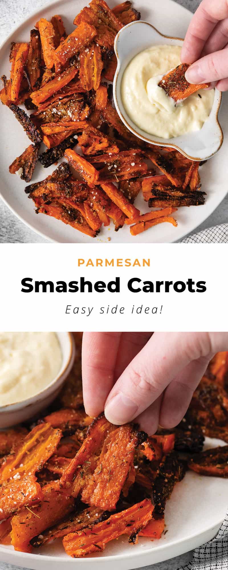Parmesan Smashed Carrots The Cheese Knees