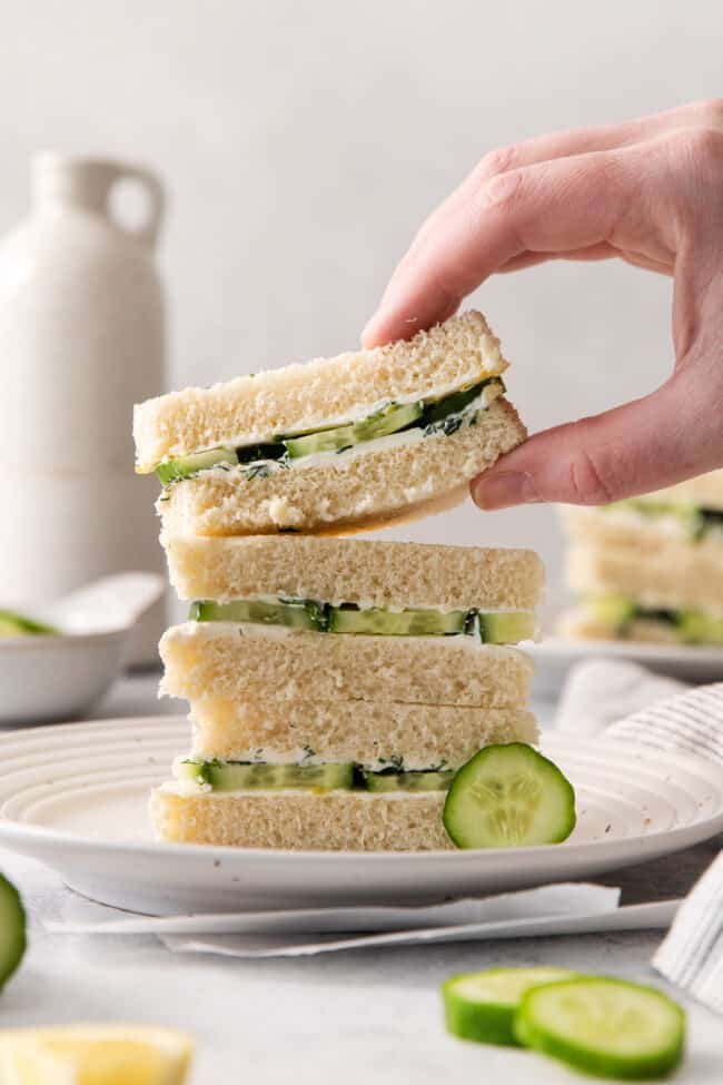 Cucumber Sandwiches with Cream Cheese