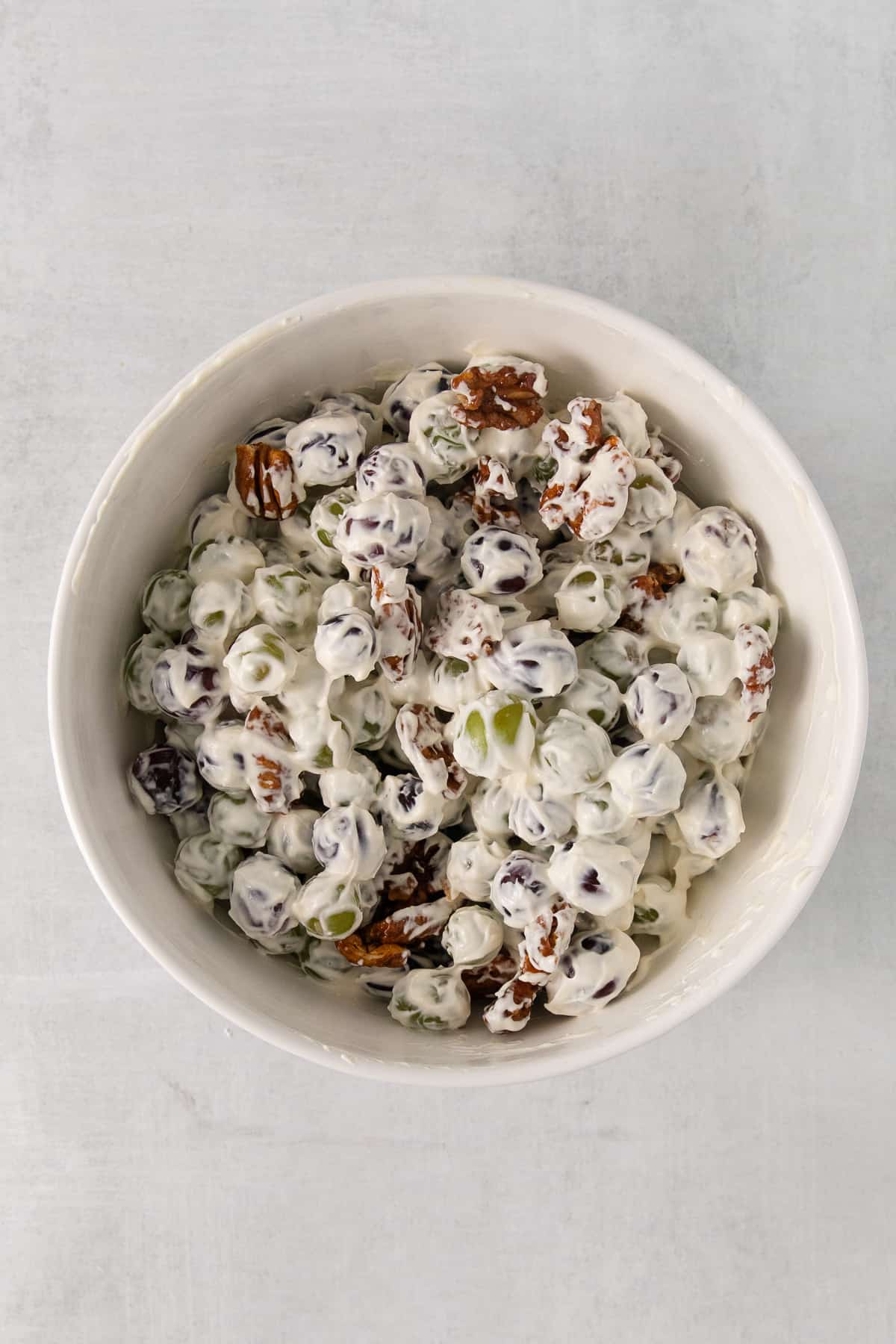 Grape salad in a bowl.