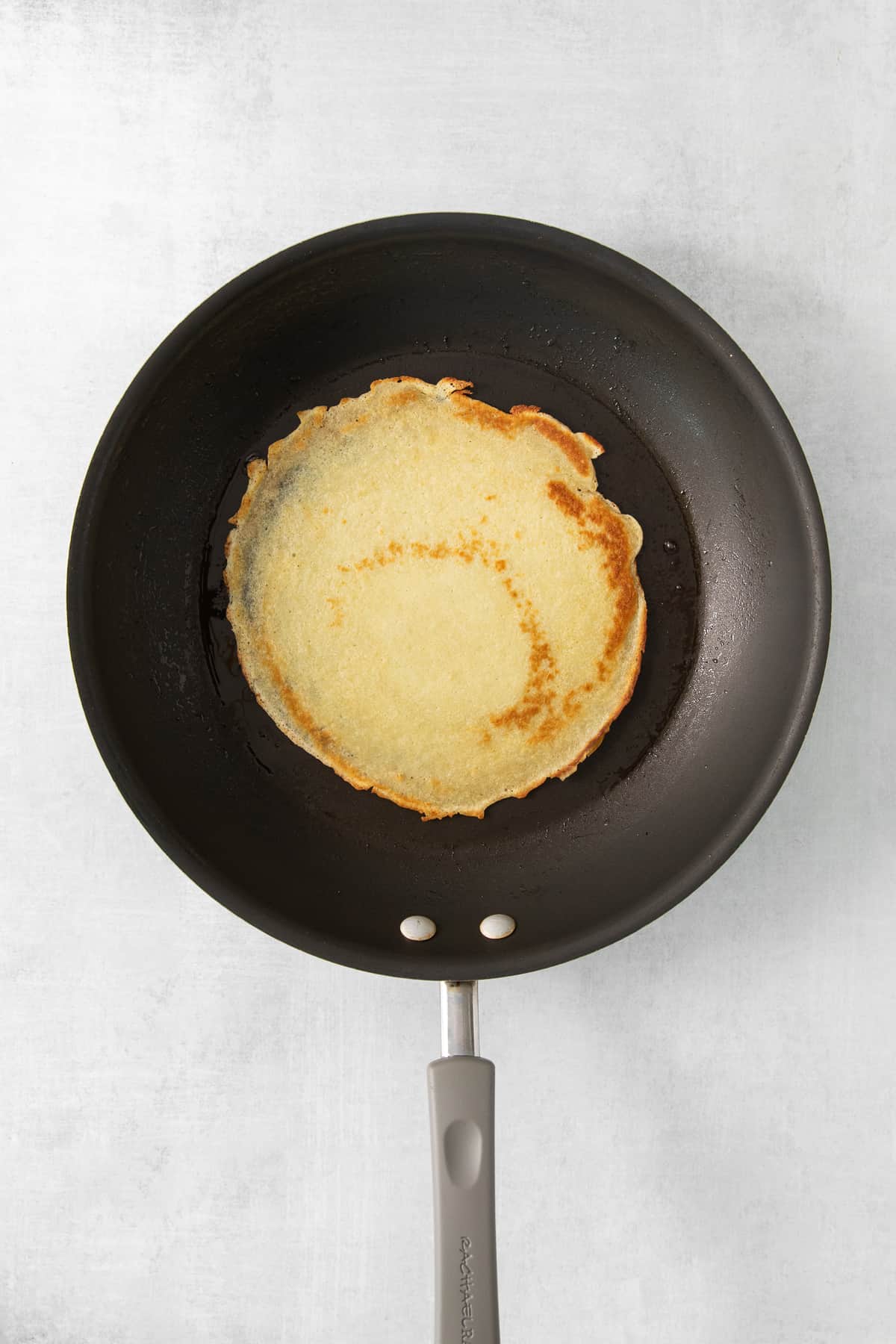 Crepe in a skillet.