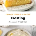 Lemon cream cheese frosting.