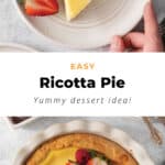 ricotta pie with strawberries and raspberries.