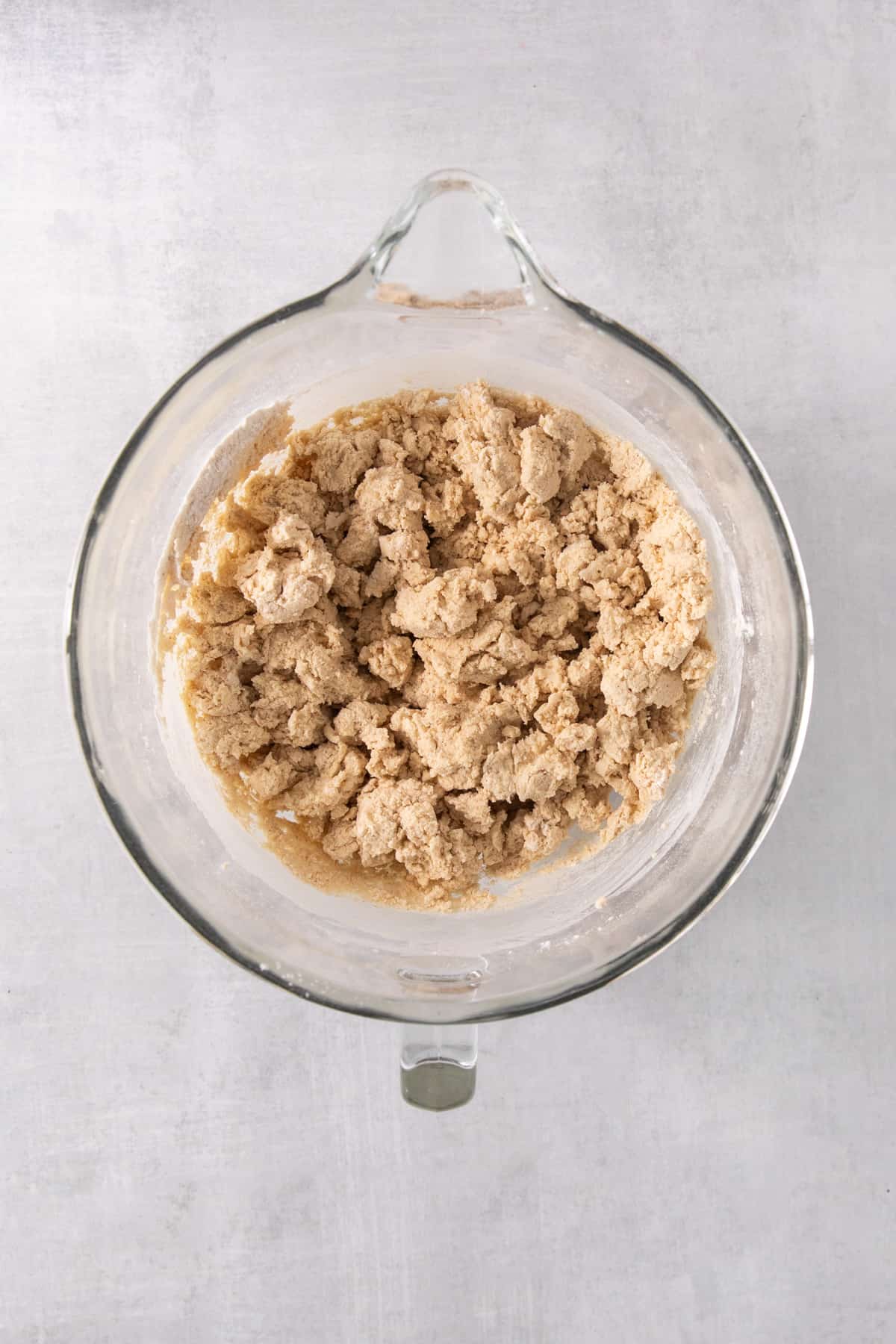 a food processor with a mixture in it.