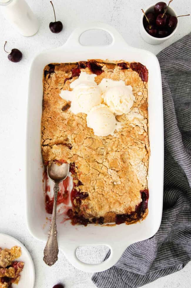 Cream Cheese Cherry Dump Cake - The Cheese Knees