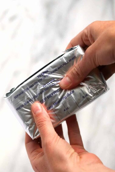 Learn how to soften cream cheese using a bag of aluminum foil.