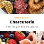 Breakfast chutzpah - a platter with a variety of meats and cheeses.