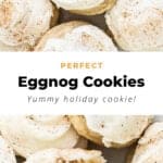 Perfect eggnog cookies on a white plate.