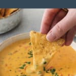 Spicy velveeta queso perfect for game day.