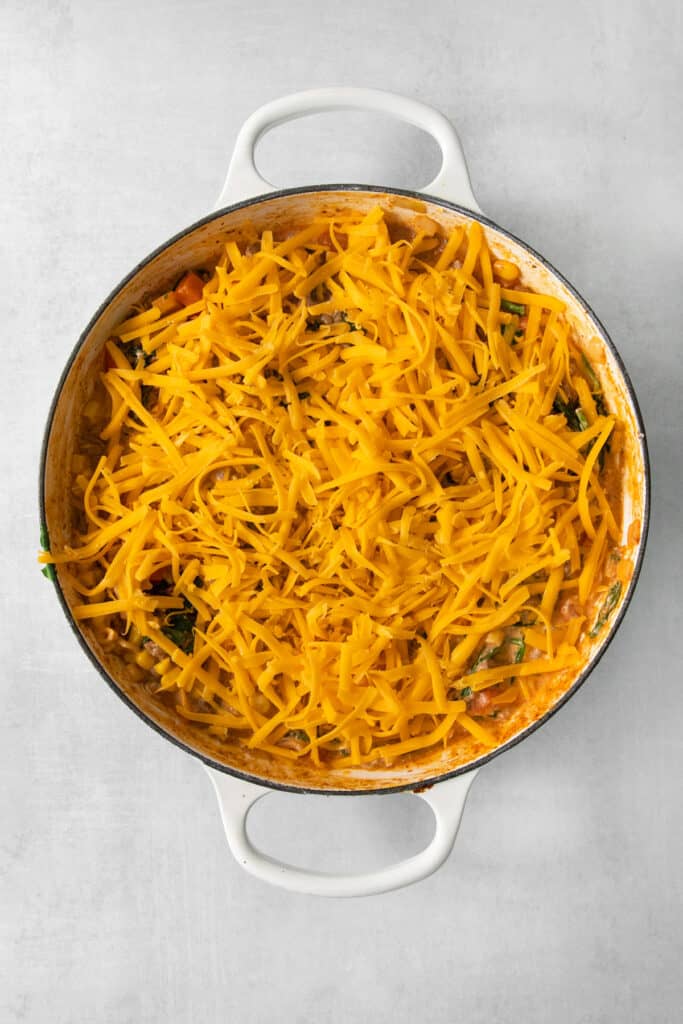 Cheesy cowboy casserole.